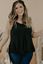 Picture of Plus Size Tank Top black ruffled neck